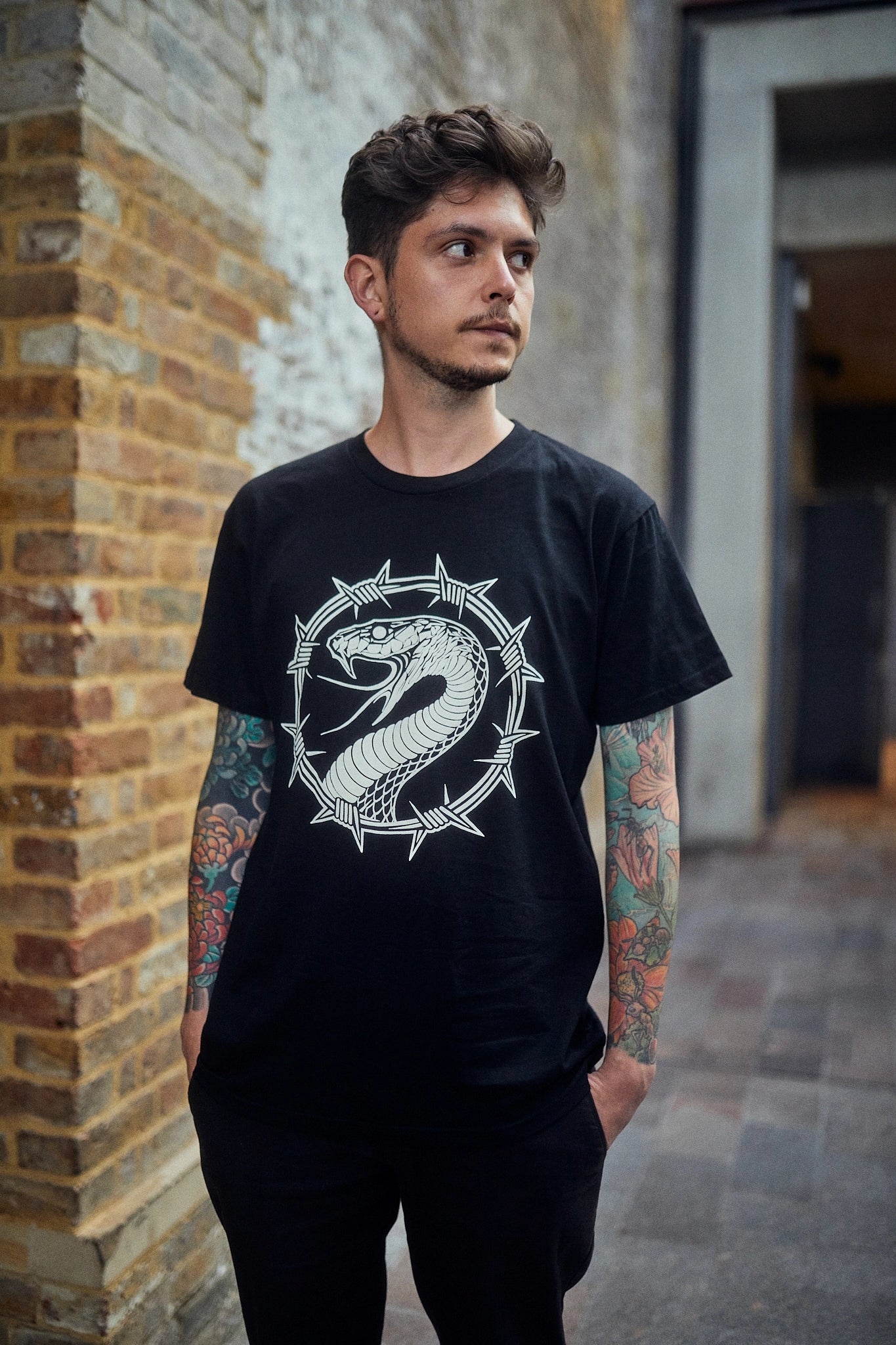 Barber wire snake t shirt by Joao Bosco