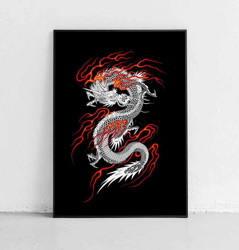 RYUU dragon print by brazilian artist Joao Bosco
